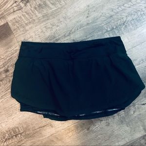 Lululemon Athletica Black Running Skort Cut Outs
